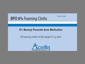 BENZOYL PEROXIDE FOAMING CLOTHS BP 6% FOAMING CLOTHS | Real Value Rx